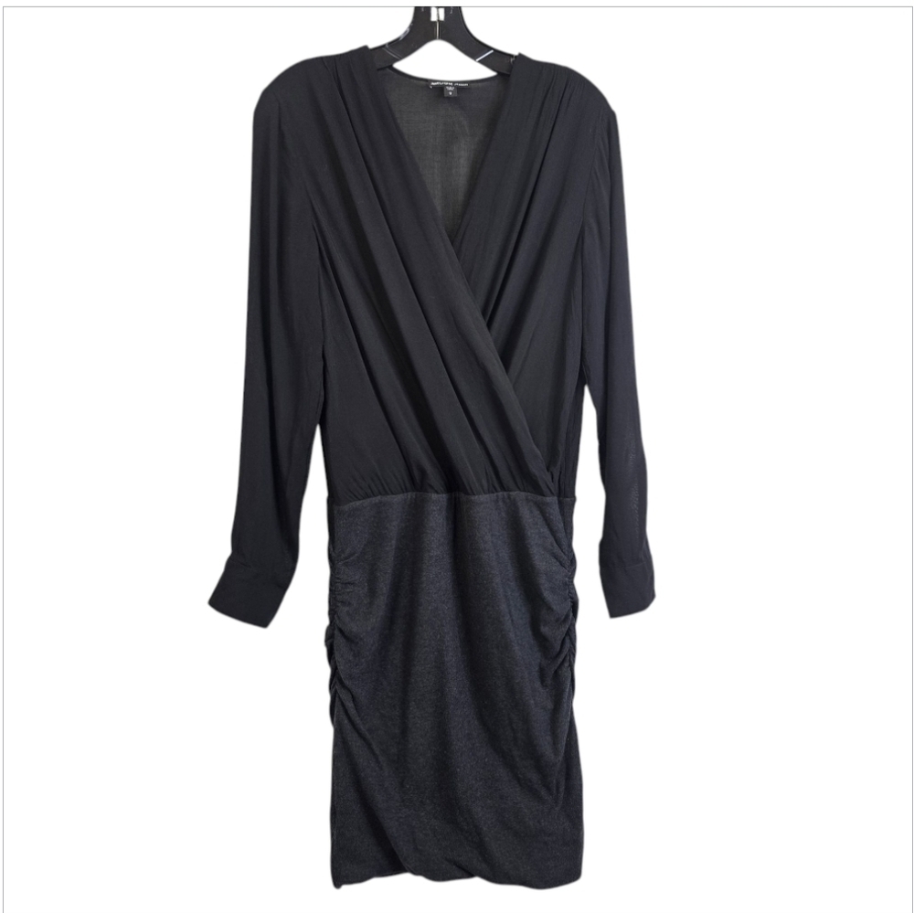 James Perse long sleeves  Midi dress with side ruching
